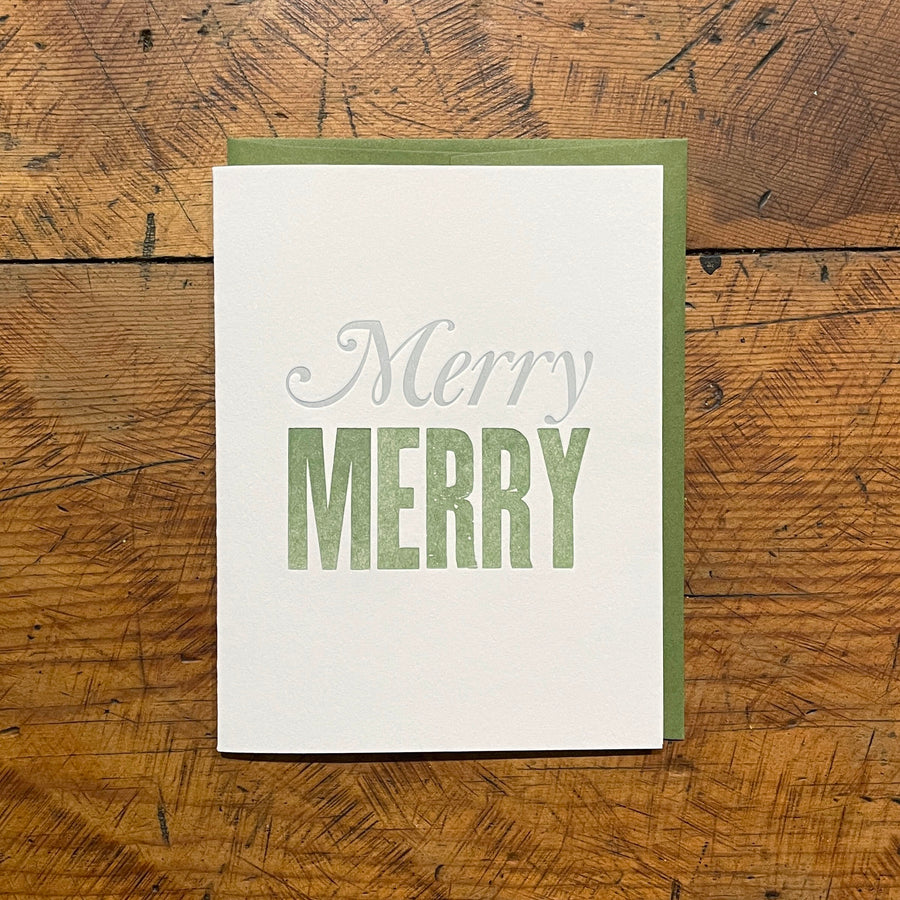Merry Merry Letterpress Holiday Card