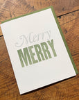 Merry Merry Letterpress Holiday Card
