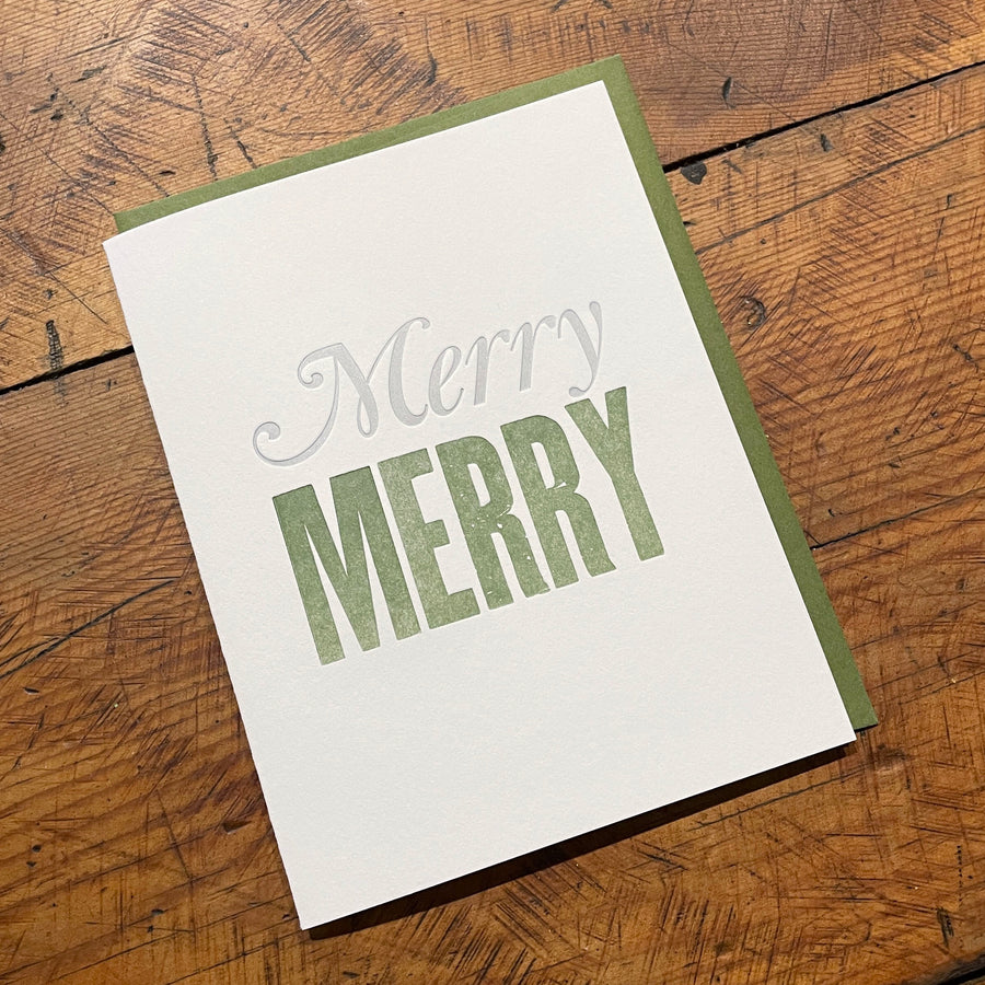 Merry Merry Letterpress Holiday Card