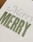 Merry Merry Letterpress Holiday Card