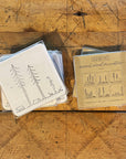 Minimal Adventure Letterpress Coasters - Set of 6