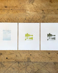 Mirror Pond Bend Oregon Letterpress Print Color Seperations