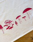 Mushrooms Screen Printed Tea Towel