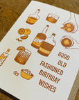 Old Fashioned Birthday Letterpress Card