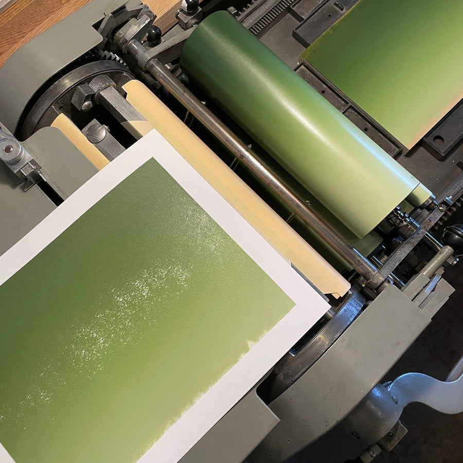 Pinecone Factory Letterpress Print