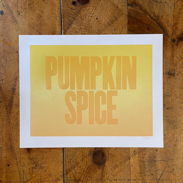 Pumpkin Spice Letterpress Print