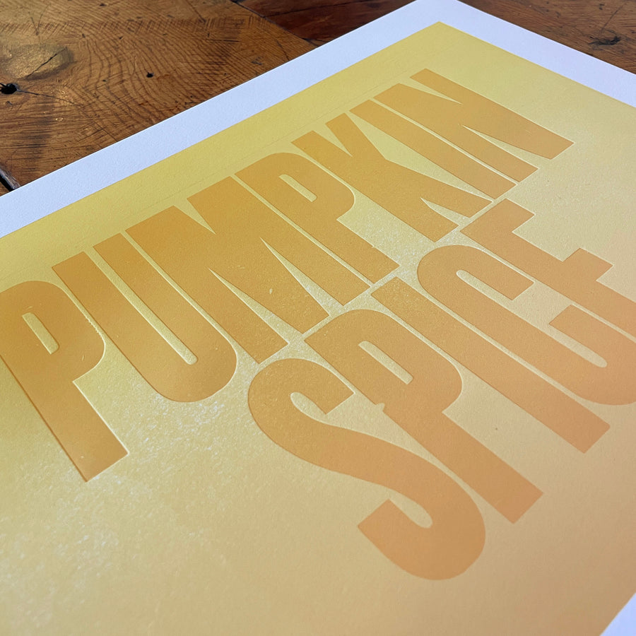 Pumpkin Spice Letterpress Print