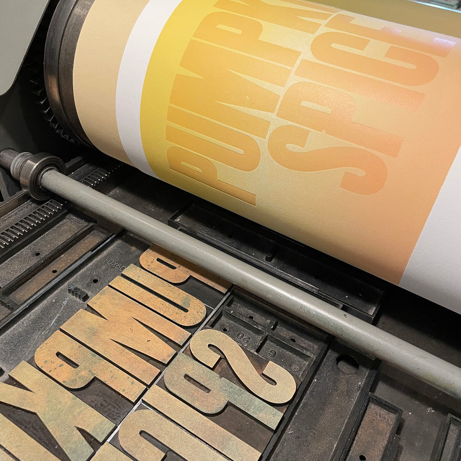 Pumpkin Spice Letterpress Print