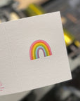 Rainbow Letterpress Card