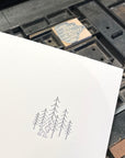 Sasquatch in the Forest Letterpress Card