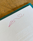 Sending Love Letterpress Gift Enclosure Card