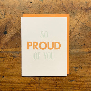 So Proud Of You Letterpress Card