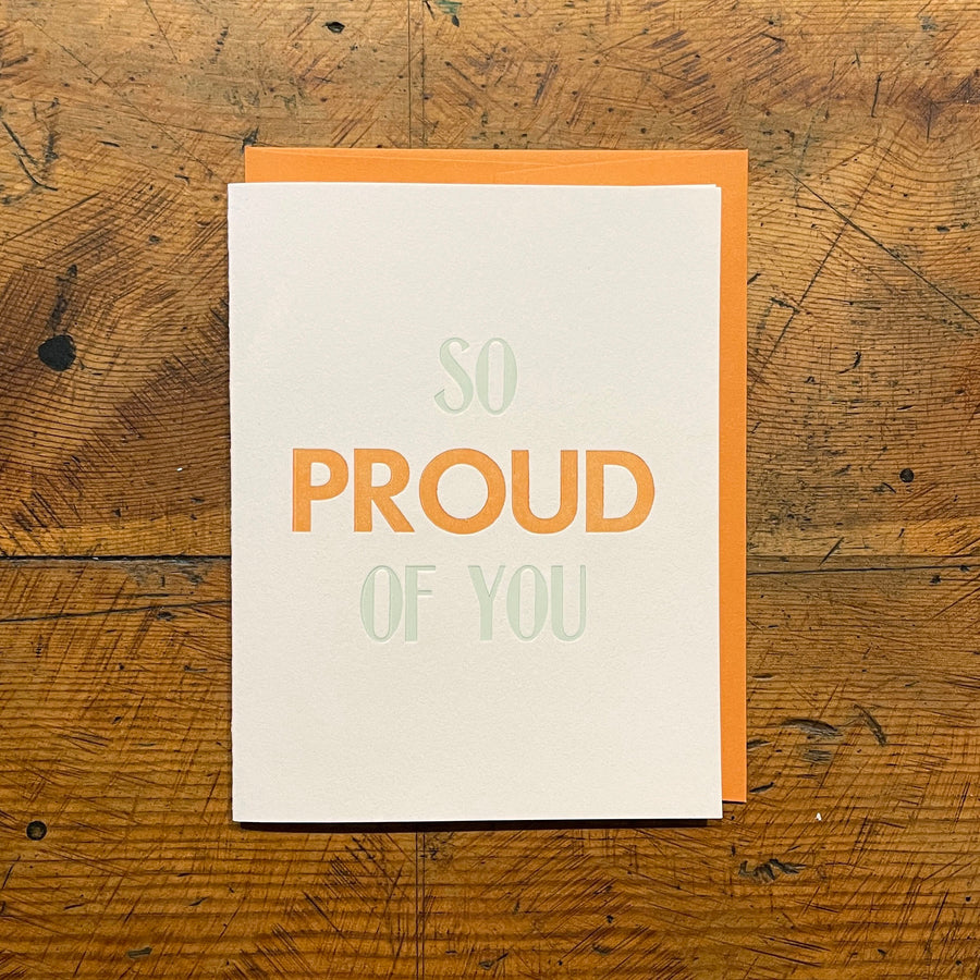 So Proud Of You Letterpress Card