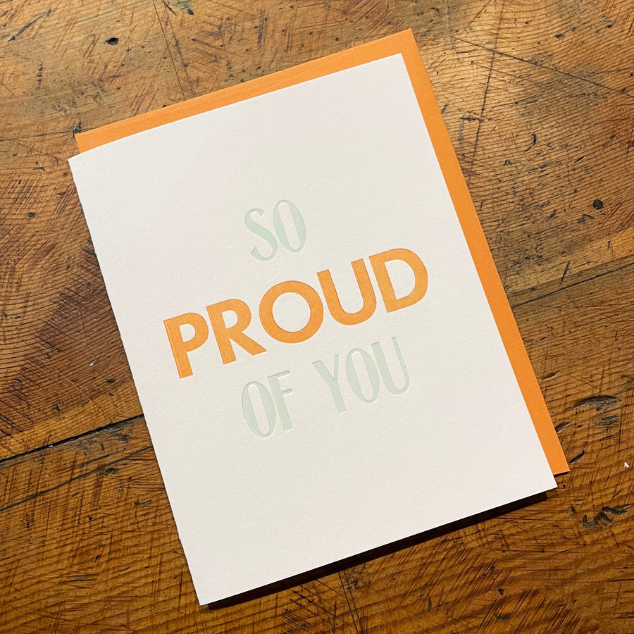 So Proud Of You Letterpress Card