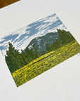 South Sister from Wickiup Plain Letterpress Print