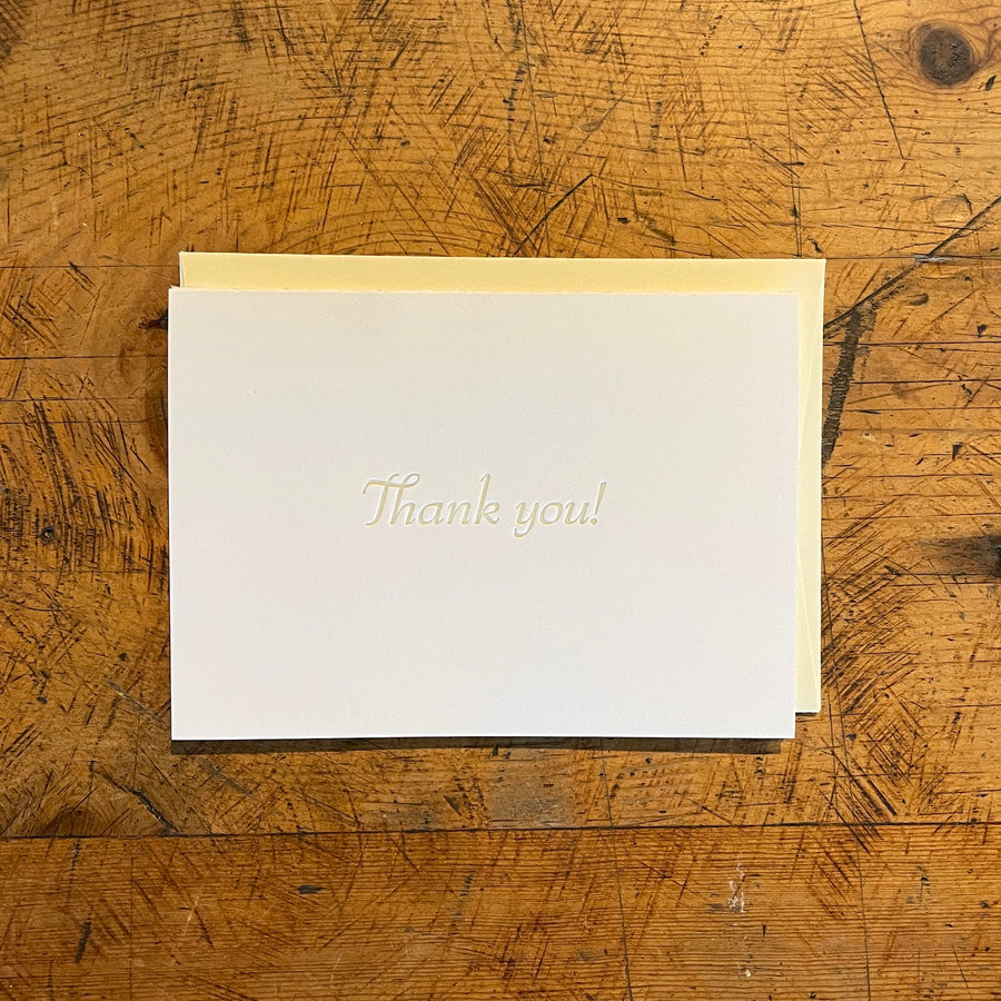 Thank You Letterpress Cards - Set of 8