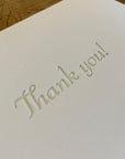 Thank You Letterpress Cards - Set of 8