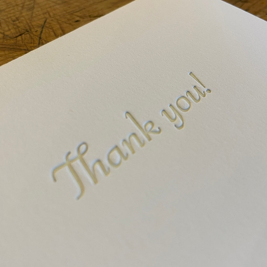 Thank You Letterpress Cards - Set of 8