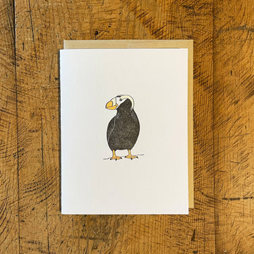 Tufted Puffin Letterpress Card
