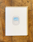 Up in the Clouds Minimal Adventure Letterpress & Watercolor Card