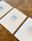 Up in the Clouds Minimal Adventure Letterpress & Watercolor Card