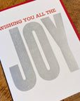 Wishing You All The Joy Letterpress Holiday Card