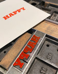 You Make Me Happy Letterpress Card