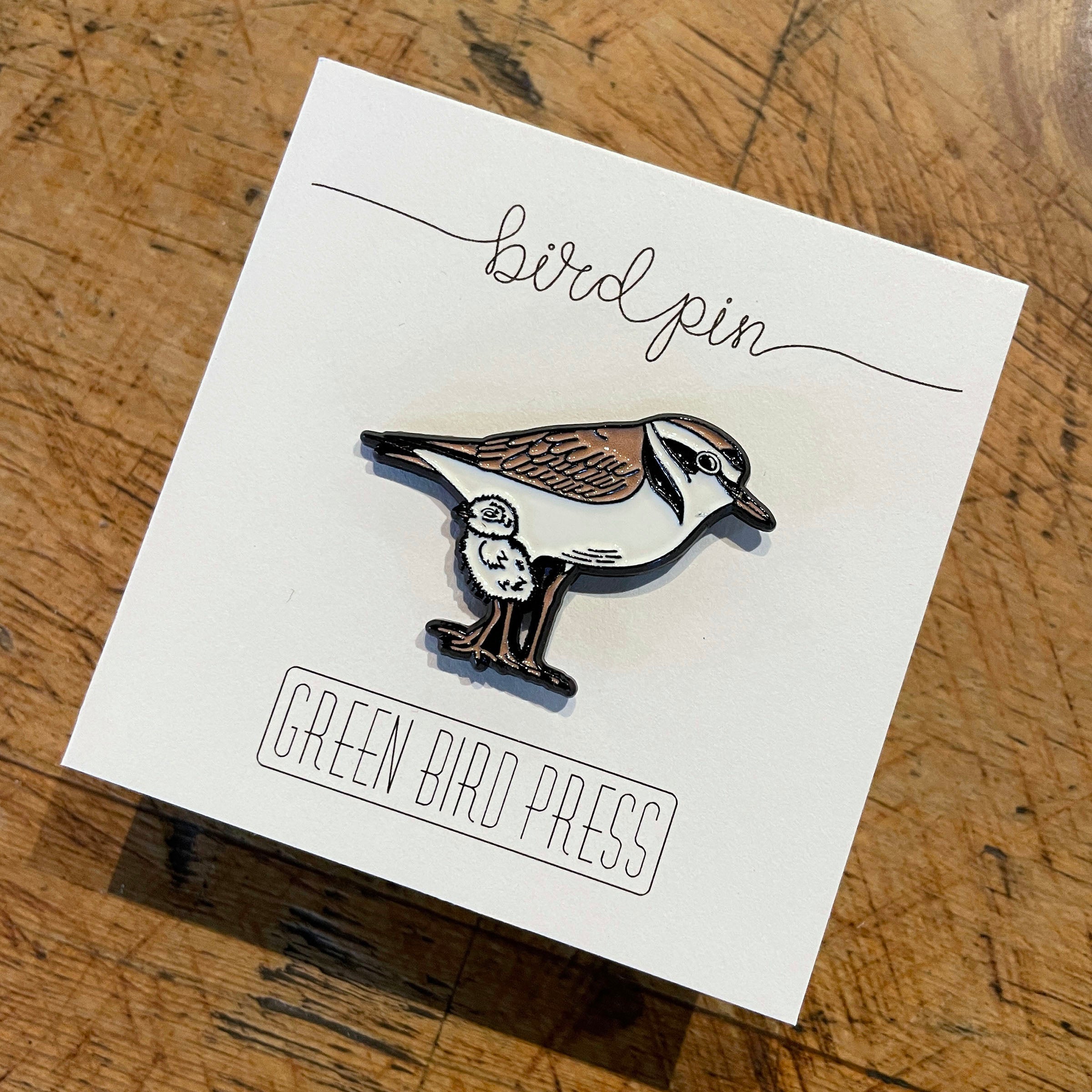 Snowy Plover Enamel Pin – Green Bird Press