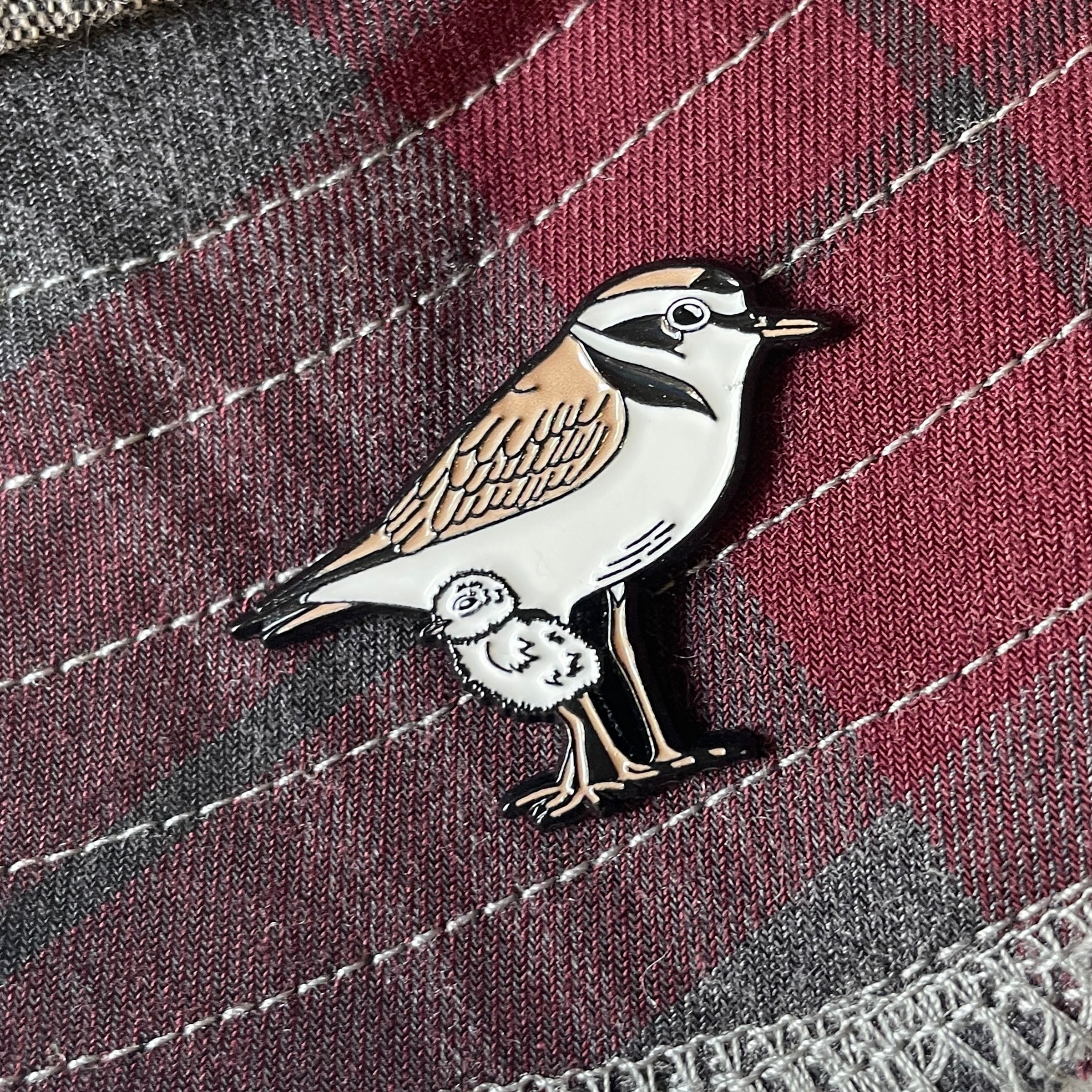 Snowy Plover Enamel Pin – Green Bird Press