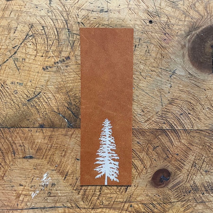 Conifer Letterpress Bookmarks - Leather (Warm Colours)