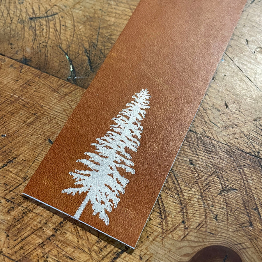 Conifer Letterpress Bookmarks - Leather (Warm Colours)