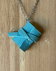 Mini Book Necklace Turquoise