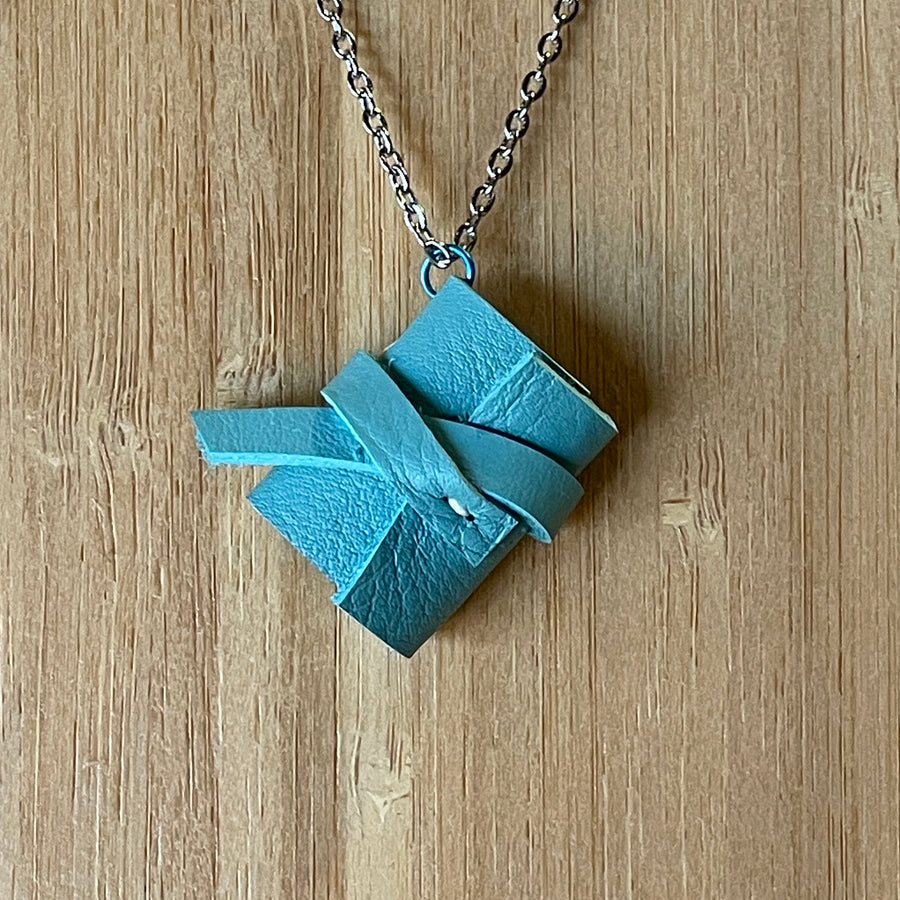 Mini Book Necklace Turquoise