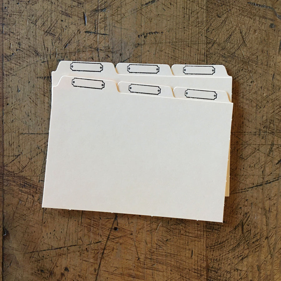 4"x6" Letterpress Recipe Card Dividers Green Bird Press 4"x6" Letterpress Recipe Card Dividers Green Bird Press