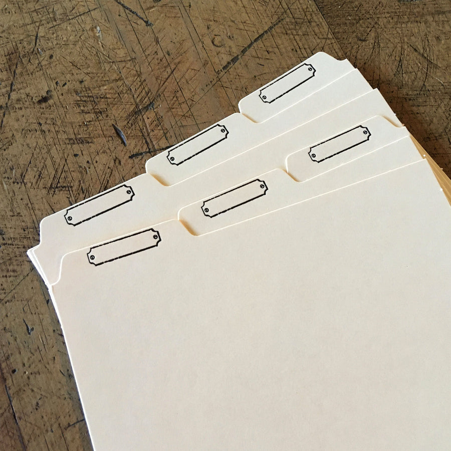 9 recipe card dividers, letterpress printed tabbed dividers with no re –  Ladybug Press