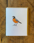 American Robin Bird Letterpress Card