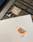 American Robin Letterpress Card