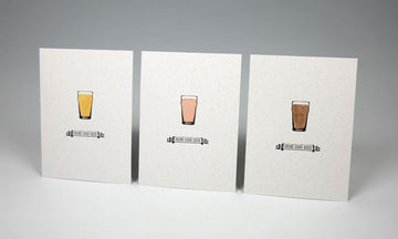 Drink Good Beer Letterpress and Watercolour Print