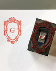 Custom Letterpress Notecards - Bembo & Roses Monogram
