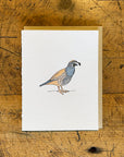 California Quail Letterpress Card