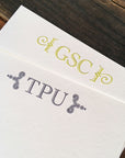 Custom Letterpress Notecards - Cochin Open