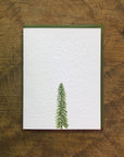 Conifer Tree Letterpress Holiday Cards - Stars & Snow