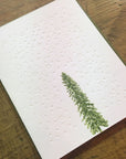 Conifer Tree Letterpress Holiday Cards - Stars & Snow