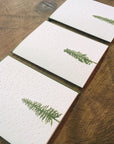 Conifer Tree Letterpress Holiday Cards - Stars & Snow