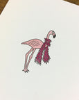 Flamingo Letterpress Card