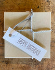 Happy Birthday Letterpress Gift Tags - Set of 6