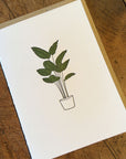 Bird of Paradise Plant Letterpress Card