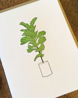 Fiddle Leaf Fig Tree Letterpress Card