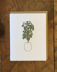 Umbrella Plant Letterpress Card