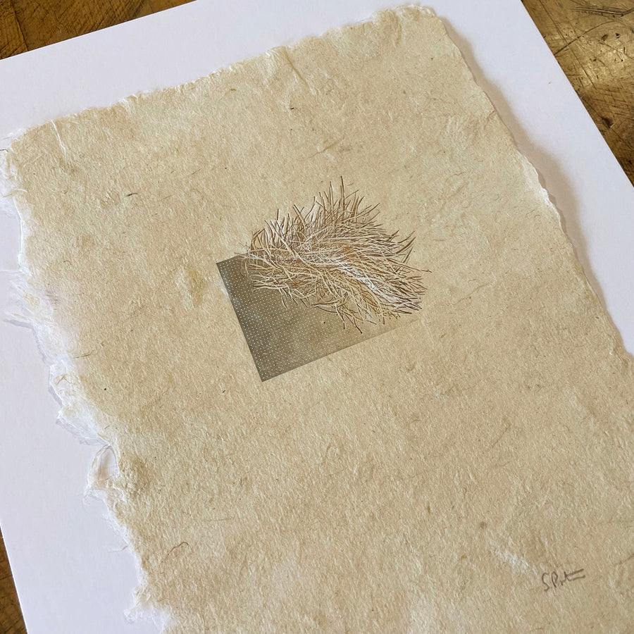 Interconnected Letterpress Print on Handmade Paper